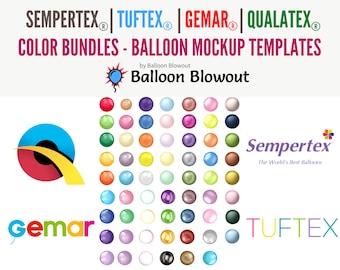 Sempertex | Tuftex | Gemar | Qualatex  Color Bundle - Balloon Mockup Template Images for Canva