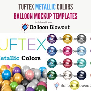 Tuftex Metallic Colors - Modello di mockup di palloncino Immagini per Canva