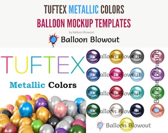 Tuftex Metallic Colors - Balloon Mockup Template Images for Canva