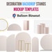 Decoration Backdrop Stands - Mockup Template Images for Canva for Parties and Balloon Decor 