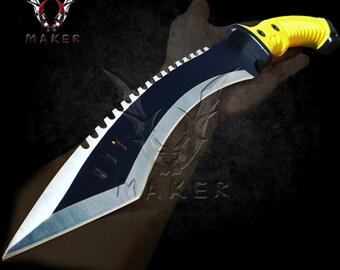 17 Inch Full Tang Fixed Blade Survival Machete - Rubberized Grip With Nylon Sheath