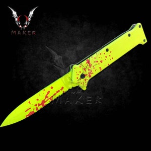 Stiletto Knife 8&quot; Steel Blade Best Assisted Open Knife for Hunting, Camping Gift for Father, Husband, Boyfriend, Christmas VuMaker-902