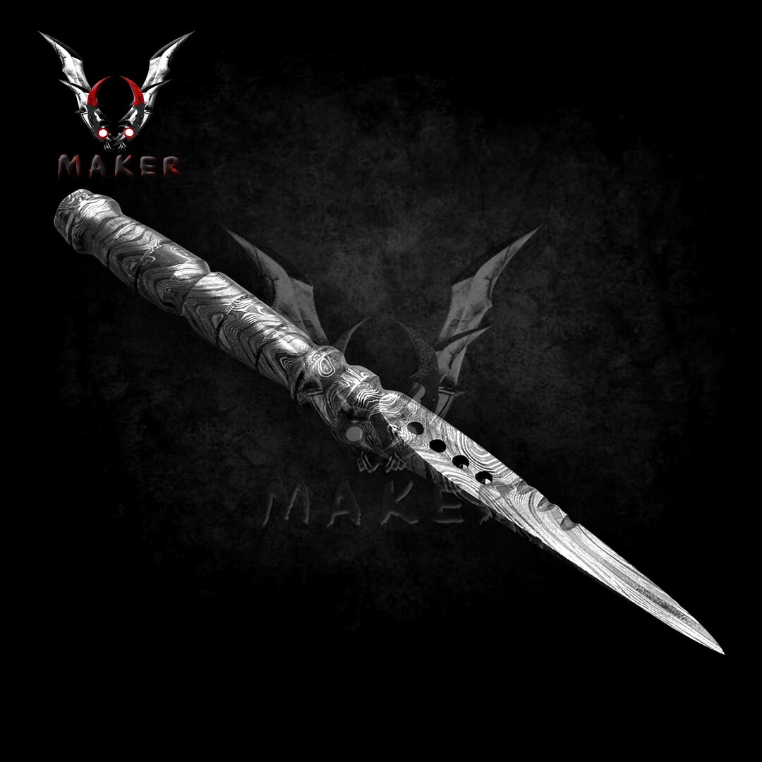 Custom Handmade Damascus Steel Survival Knife - 5