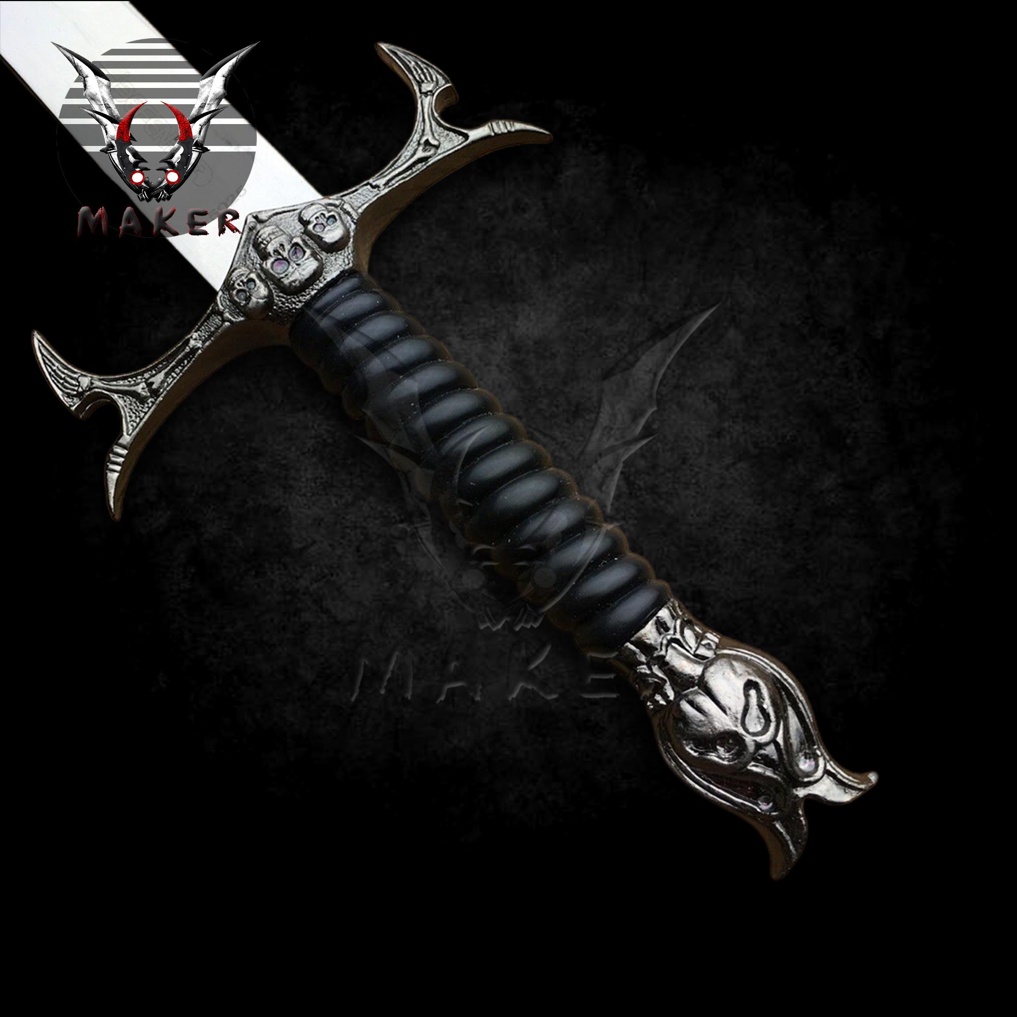 Medieval Skull Sword Historical Demon Tribal Sword 13.5 Medieval Skull Sword Historical Demon Tribal Sword 13.5