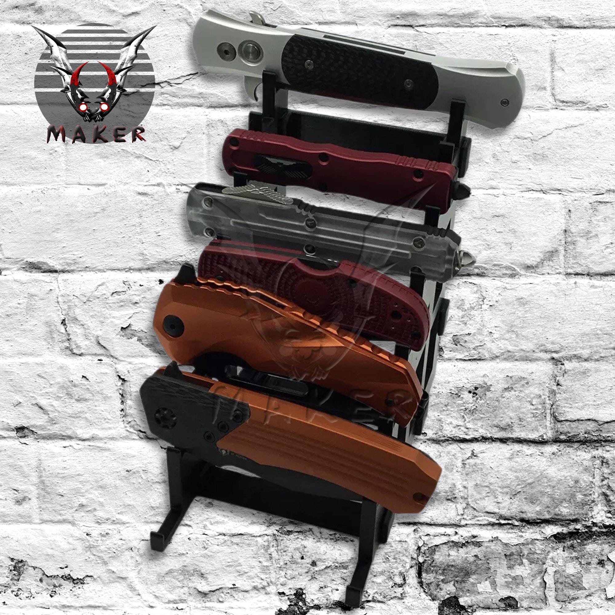 Knive Display Rack Knife Display Rack - Plastic Knife Stand for 8 Small to Medium Knives ...