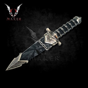 Medieval Vintage Art Knife 11&quot; Hunting Folding Pocket Steel Blade Knife, gift for mens, halloween, Christmas VuMaker-114