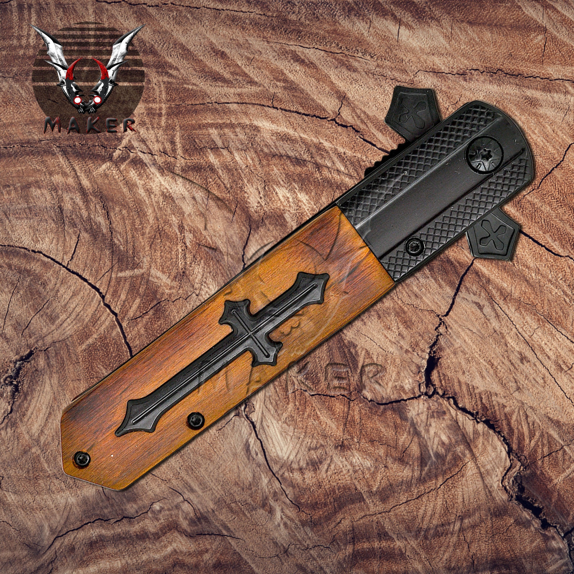 Celtic Cross Stiletto Knife 9