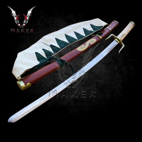 Japanese Anime Samurai Champloo Mugen Typhoon Sword 40" Scabbard Brass for Cosplay, Collection Gift for Mens, Christmas. V708