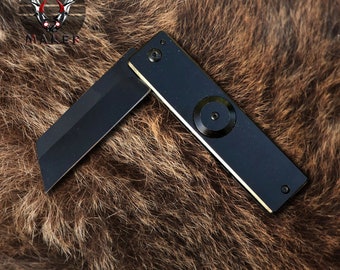 7 Black Fidget Spinner Pocket Knife Sharp Steel Blade Best Folding