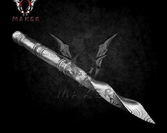 Damascus Knife Custom Handmade 8.5" Steel Blade Knife for Hunting,Camping Gift for Father, Husband, Boyfriend, Christmas gift VuMaker-15