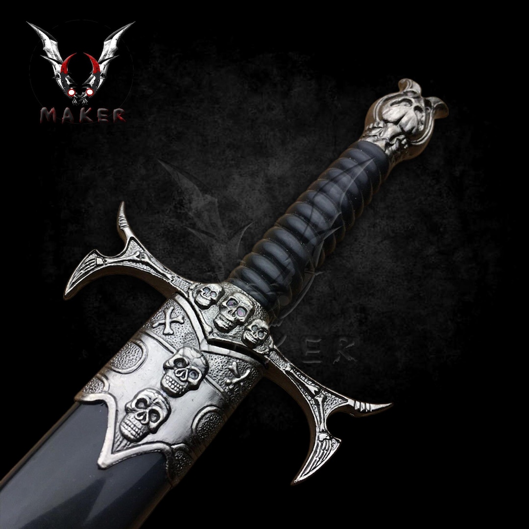 Medieval Skull Sword Historical Demon Tribal Sword 13.5