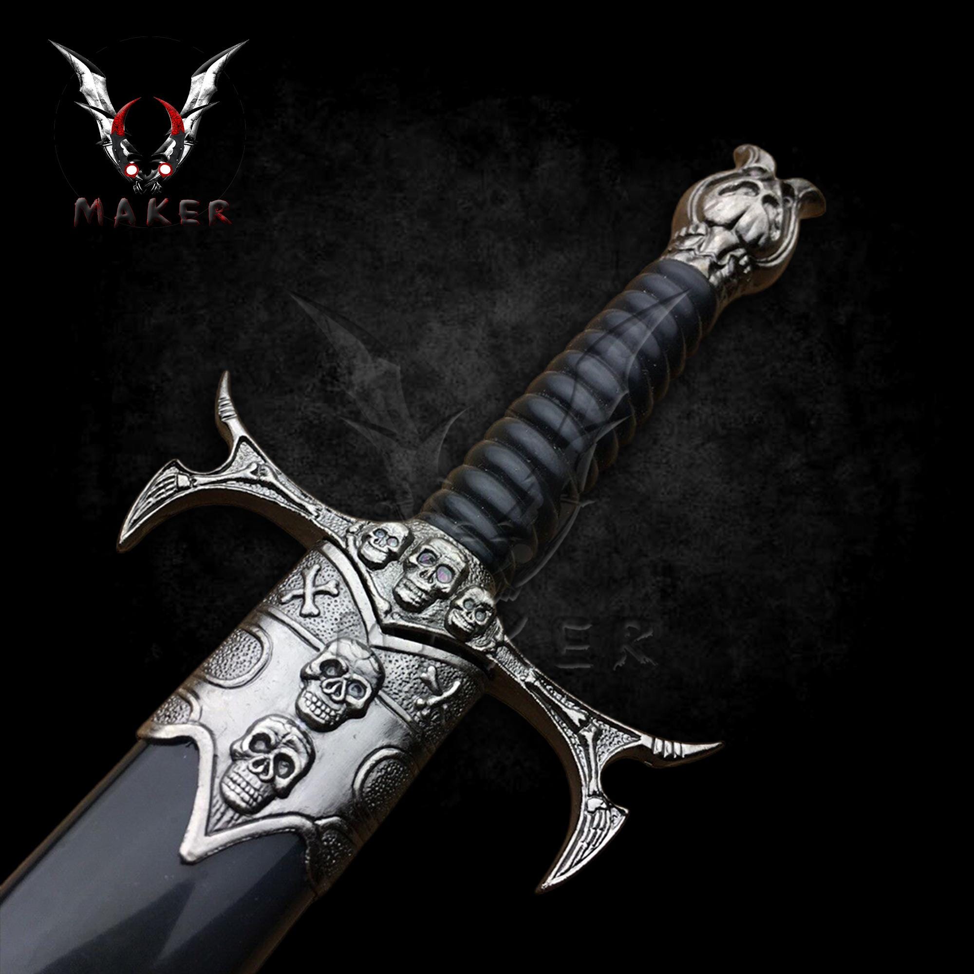 Medieval Skull Sword Historical Demon Tribal Sword 13.5 Medieval Skull Sword Historical Demon Tribal Sword 13.5
