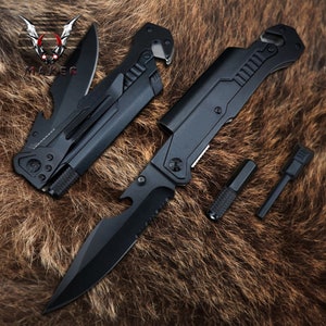 6 in 1 Multitool Pocket Knife 8.5&quot; Best Folding Pocket Knife for Hunting, Camping Gift for Father, Husband, Boyfriend . VuMaker-652