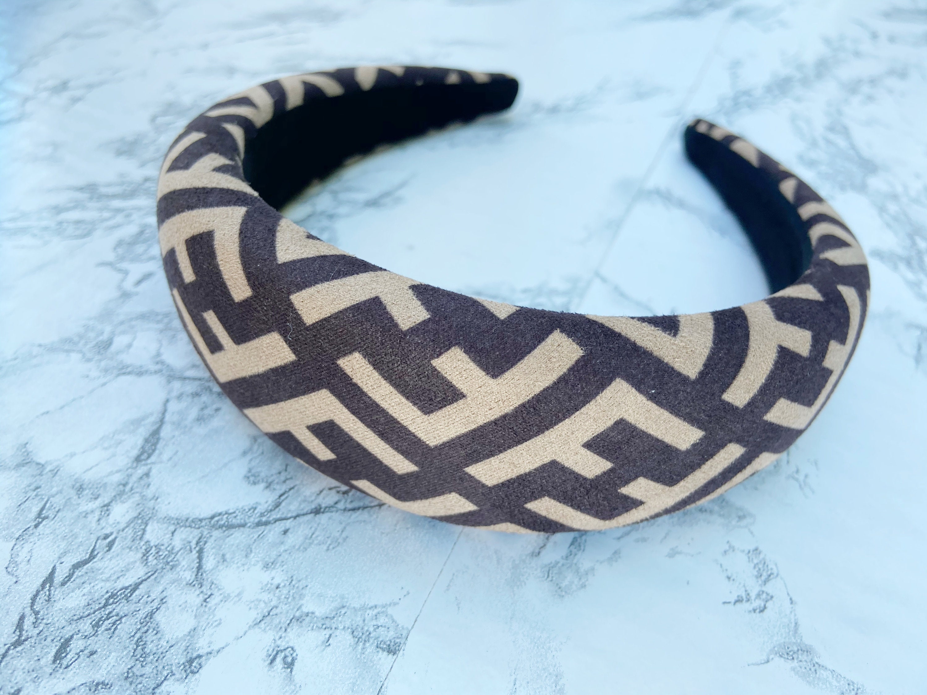 Sponge Headband Light/Dark Brown Etsy