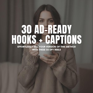 30 Ready-to-Post Social Media Hooks & Captions | Viral Content Starters | Done-For-You Scripts | Digital Download
