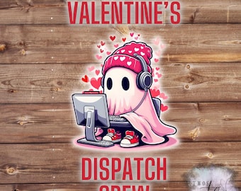 911 Dispatcher Ghost Valentine's Day Design (Digital Download)