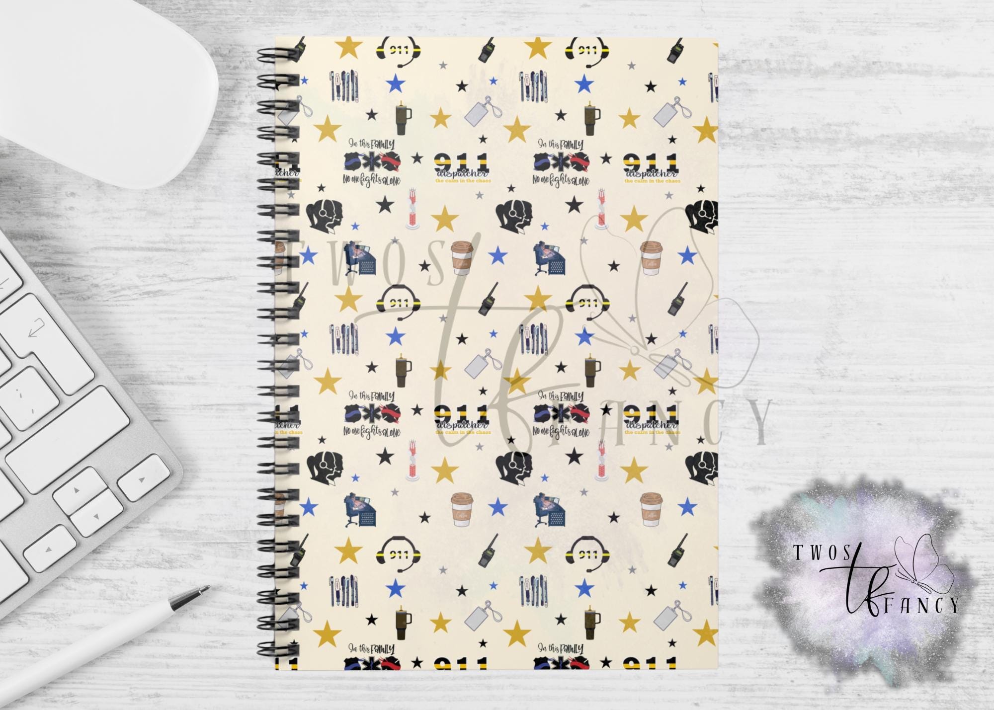 Sample Dispatch Notebook Personalized 911 Dispatcher Spiral Notebook, Custom First Responder ...