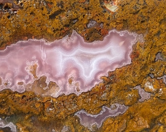 Agua Nueva Agate Stone rough lapidary slab rough slice 134 grams GORGEOUS PINK!!