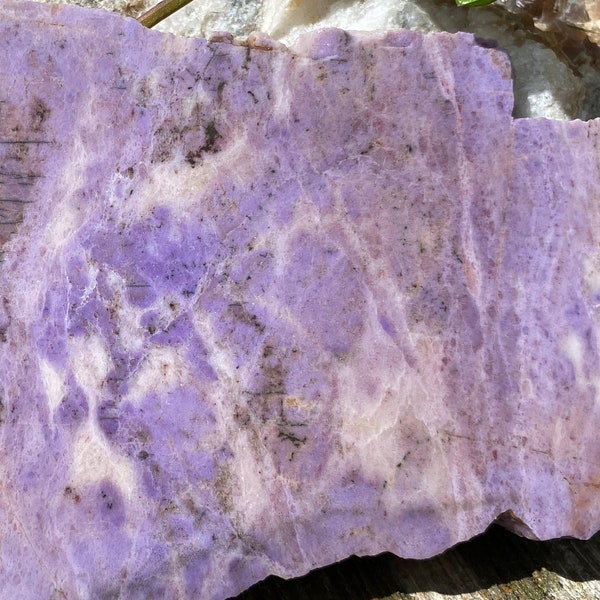 Purple Jade from Turkey Unpolished Slab Raw Lapidary Rough Slice 150 grams