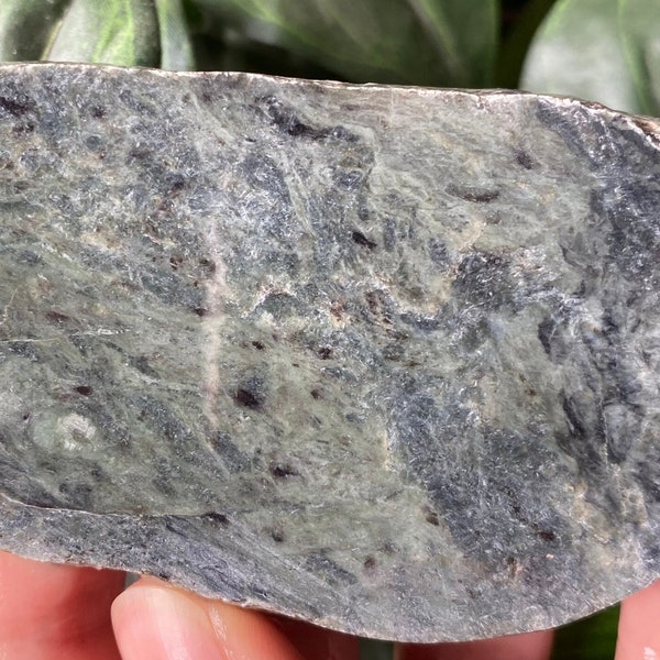 Nephrite Jade from Washington State Unpolished Lapidary Slab Rough Slice 94 grams