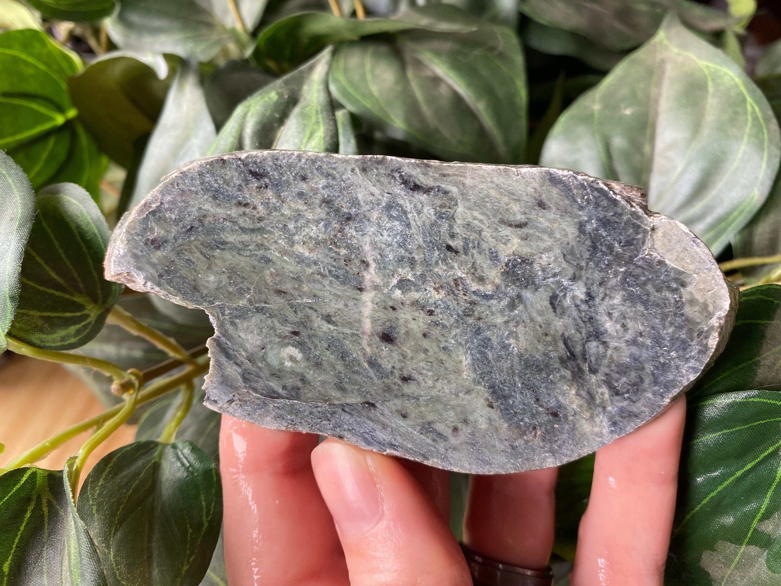 Nephrite Jade from Washington State Unpolished Lapidary Slab Rough Slice 94 grams