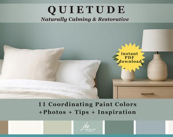 Tavolozza colori Quietude di Sherwin-Williams: Guida ai colori 2025 (Download digitale)