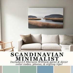 Scandinavian Paint Palette: 12 Cozy Colors, Sherwin-Williams (Digital Download)