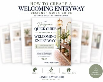 Designer's Entryway Guide | 13-Page Foyer Styling PDF (Digital Download)