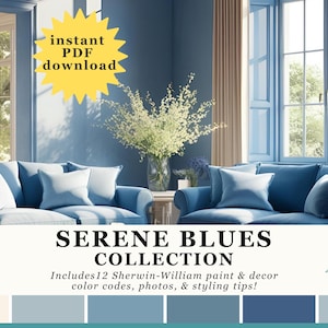 Palette de peinture bleue Sherwin-Williams : couleurs intérieures sereines (téléchargement PDF)