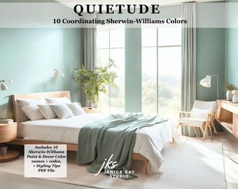 Sherwin-Williams Quietude Paint Palette: 2025 Color Guide (Digital Download)