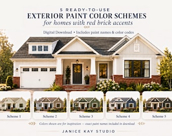 5 Exterior Paint Color Schemes for Homes with Red Brick Accents | Sherwin-Williams Colors