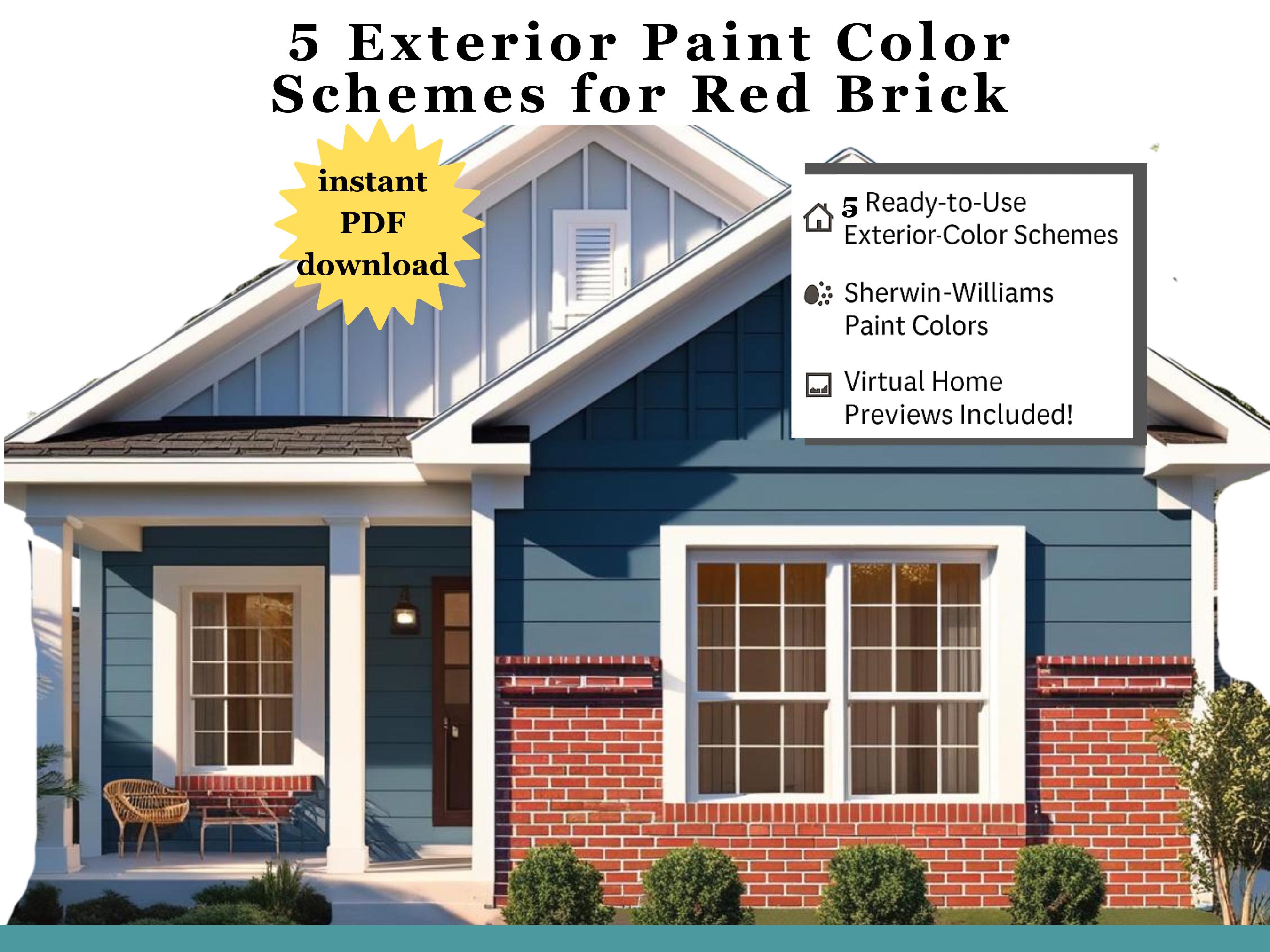 Red Brick Homes, Exterior Color Schemes, Sherwin-Williams Colors
