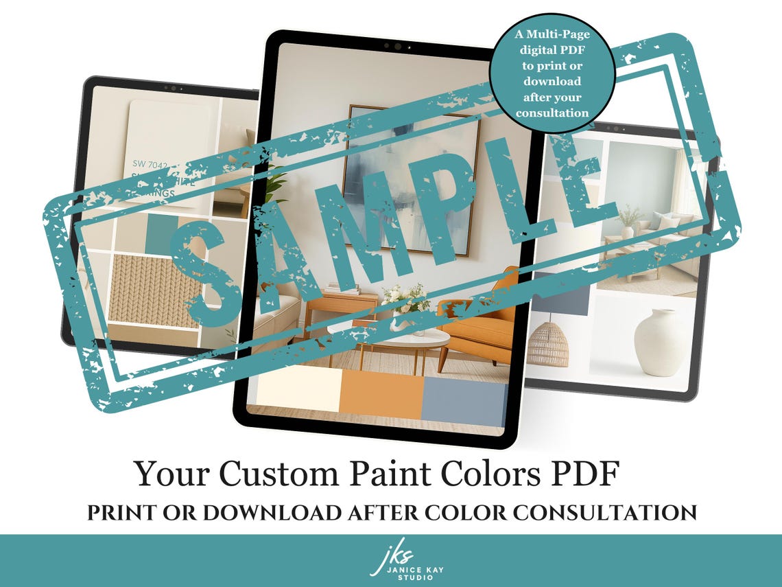 Custom Interior Paint Palette, Tailored 3–5 Color Scheme, Virtual ...