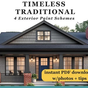 Classic Traditional House, Curated Home Paint Ideas, Exterior Color Schemes