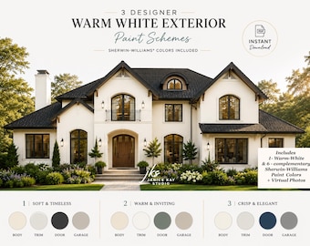 Tavolozza di colori per esterni bianco caldo: Sherwin-Williams Colors (Download PDF)
