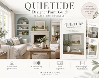 Quietude Sherwin-Williams Paint Palette: 2025 Color Guide (Digital Download)