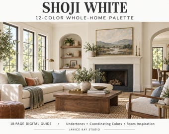 Shoji White Whole-Home Color Palette, 12 Coordinating Paint Colors (Digital Download)