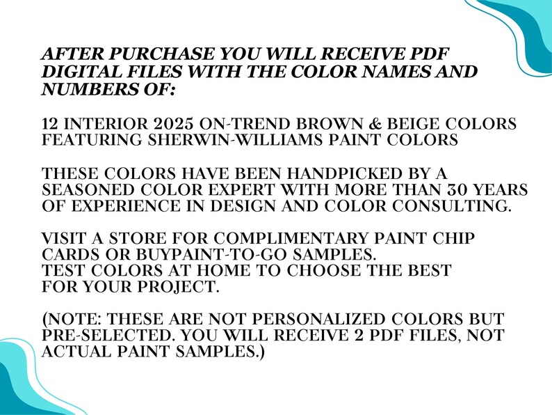 2025 Brown and Beige Paint Colors, Sherwinwilliams Interior Paint Etsy