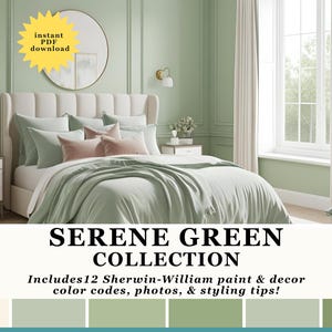 Palette de peinture Serene Green : 12 couleurs Sherwin-Williams (téléchargement numérique)