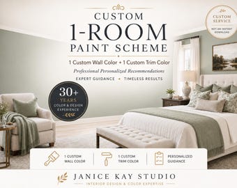 Custom Paint Palette, Colors Consultation, Wall and Trim Colors, Home Design Service