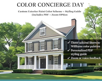 Consulenza VIP sul colore della vernice esterna: Sherwin-Williams E-Design (opzione PDF e Zoom)