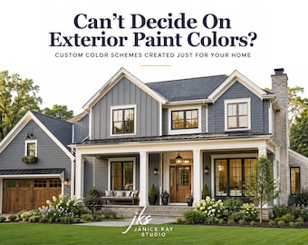 Custom Exterior Paint Color Scheme • Sherwin-Williams Expert • 3–4 Colors Included • Virtual Home Palette