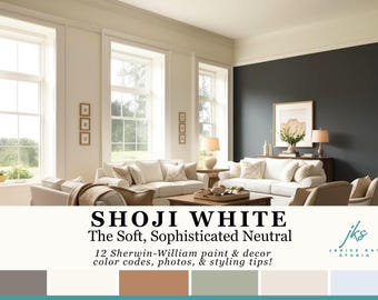 Shoji White Paint Palette: 12-Color Interior Scheme (Digital Download)