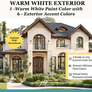 Warm White Exterior Paint Palette: Sherwin-Williams Colors (PDF Download)