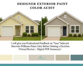 Verifica del colore della vernice esterna: revisione virtuale e PDF / Consigli sulla tavolozza Sherwin-Williams da un professionista del colore