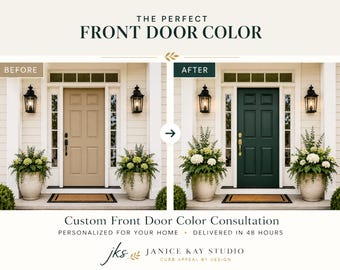 Custom Front Door Paint Colors for Your Home | Designer Color Consultation | Curb Appeal Makeover