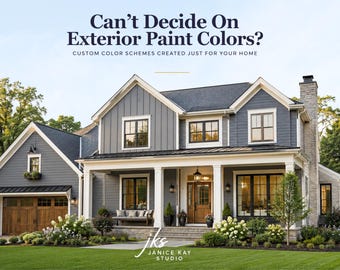 Custom Exterior Paint Color Scheme • Sherwin-Williams Expert • 3–4 Colors Included • Virtual Home Palette