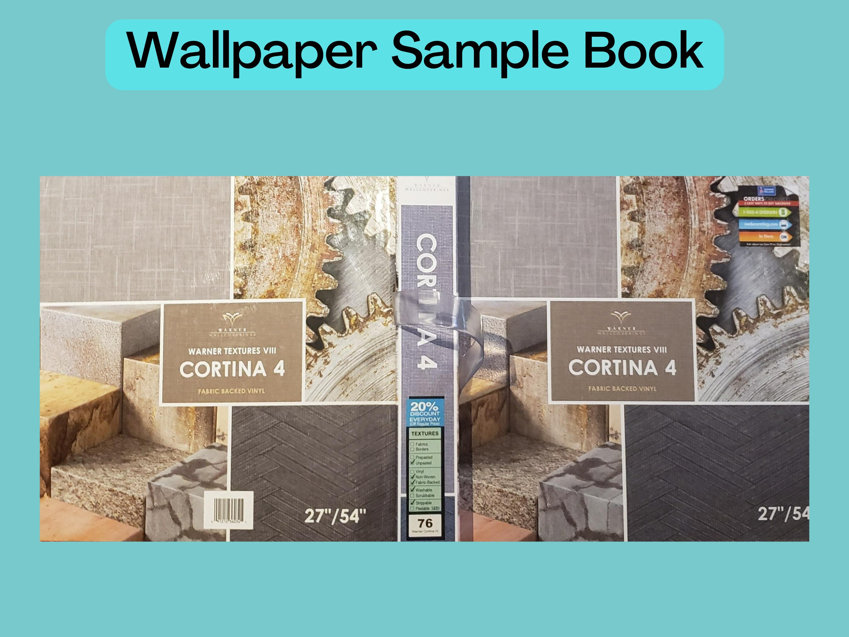 Wallpaper Sample Book/ Cortina 4 Textures/ 79 Pages/ Fabric Etsy