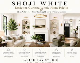 Shoji White Paint Palette: 12-Color Interior Scheme (Digital Download)