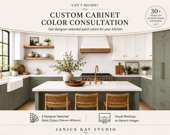 Custom Kitchen Cabinet Paint Color Consultation: Sherwin-Williams Palette (PDF Download